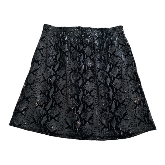 Joe Fresh Sequins Snakeskin A-Line Mini Skirt - Size Small - Picture 2 of 9